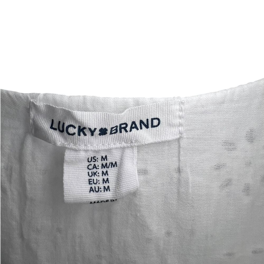 Lucky Brand white eyelet tiered mini dress - Picture 3 of 4